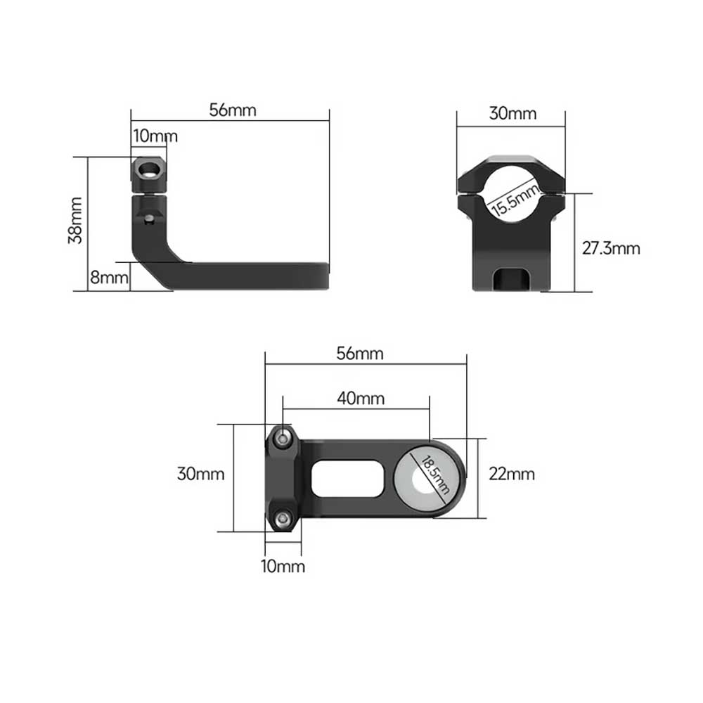 Support d'extension de rétroviseur latéral M8-M10