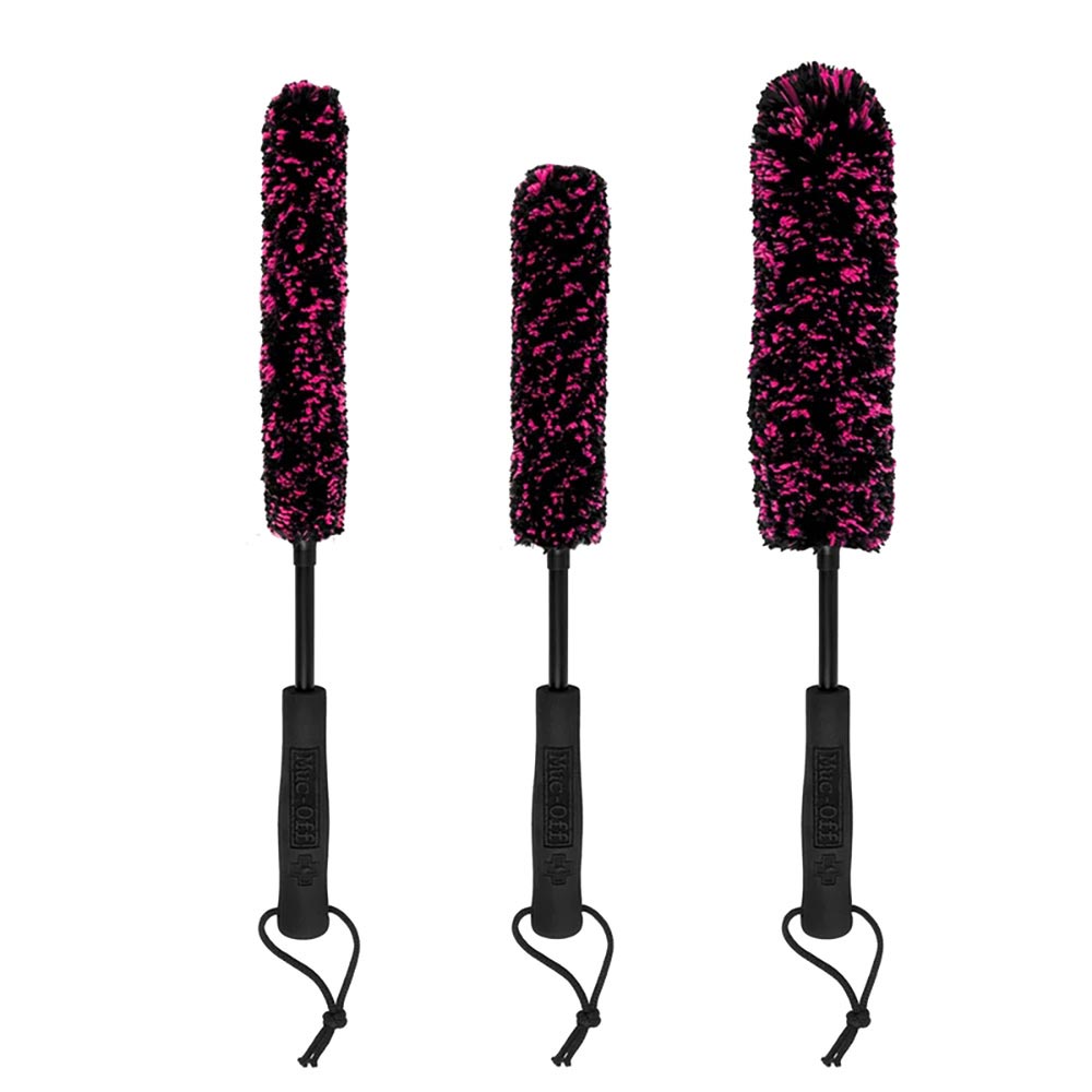 Set de 3 brosses de finition microfibre