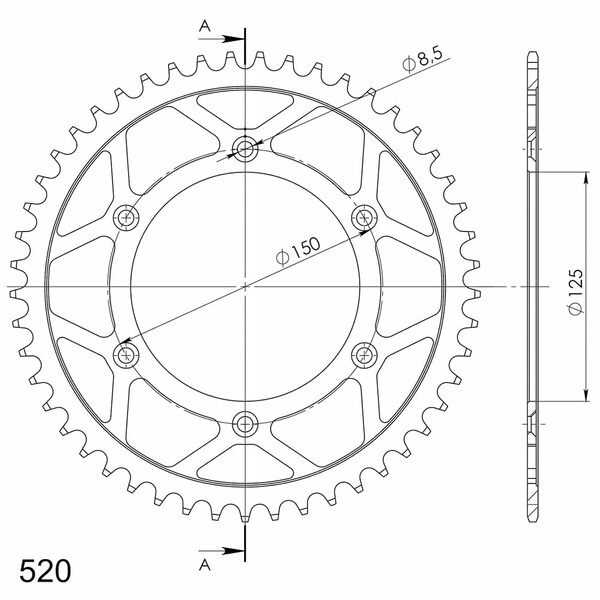 Couronne 49 dents | KTM / Husaberg / Husqvarna / Gas Gas - CO30449
