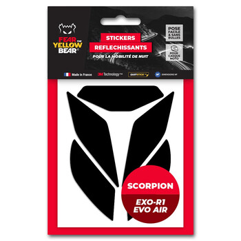 Stickers Easy Replica™ Scorpion Exo-R1 Evo Air™ Fear The Yellow Bear