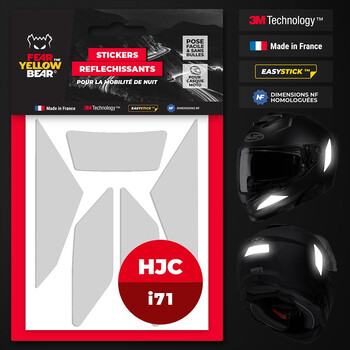 Stickers réfléchissants HJC i71™ Fear The Yellow Bear