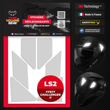 Stickers réfléchissants LS2 FF817 Challenger II™ Fear The Yellow Bear