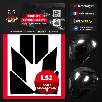 Stickers réfléchissants LS2 FF817 Challenger II™ Fear The Yellow Bear