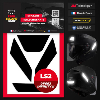 Stickers réfléchissants LS2 OF603 Infinity II™ Fear The Yellow Bear