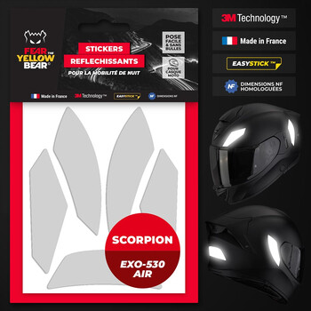 Stickers réfléchissants Scorpion Exo 530 Air™ Fear The Yellow Bear