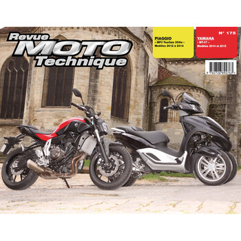 RMT 175 PIAGGIO MP3 YOURBAN 300ie (2012 à 2014) et YAMAHA MT-07 (2014 et 2015) Etai
